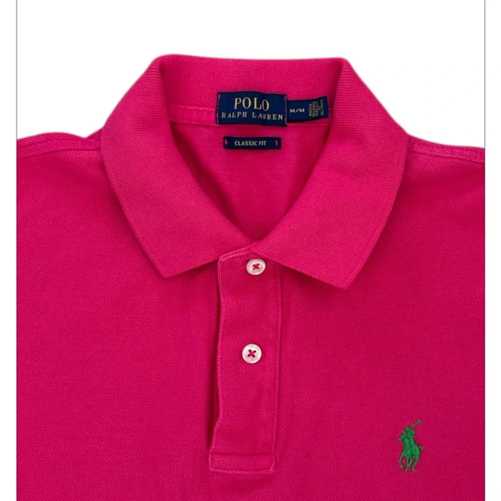 RALPH LAUREN Hot Pink Polo Shirt Classic Fit Size M - Picture 5 of 7